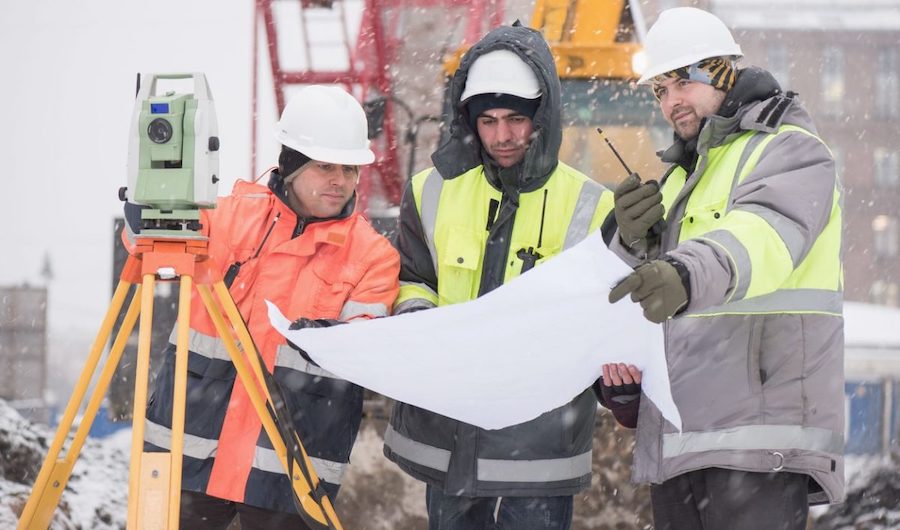 winter construction site cleaning